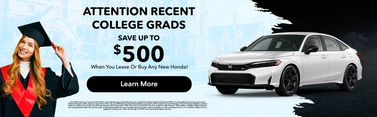 $500 off Recent College Grads