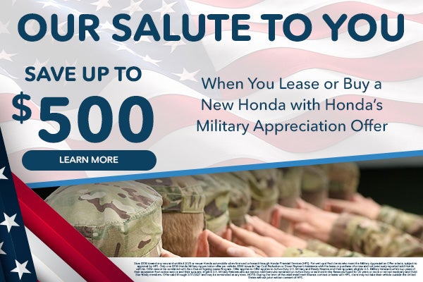 $500 off Military & First Responders