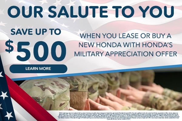 $500 off Military & First Responders