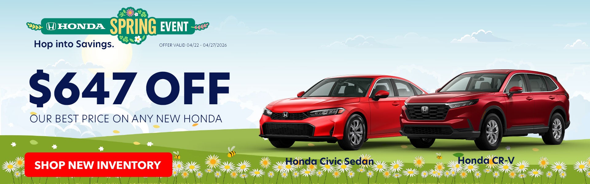 Honda Spring Event - $647 Off Our Best Price