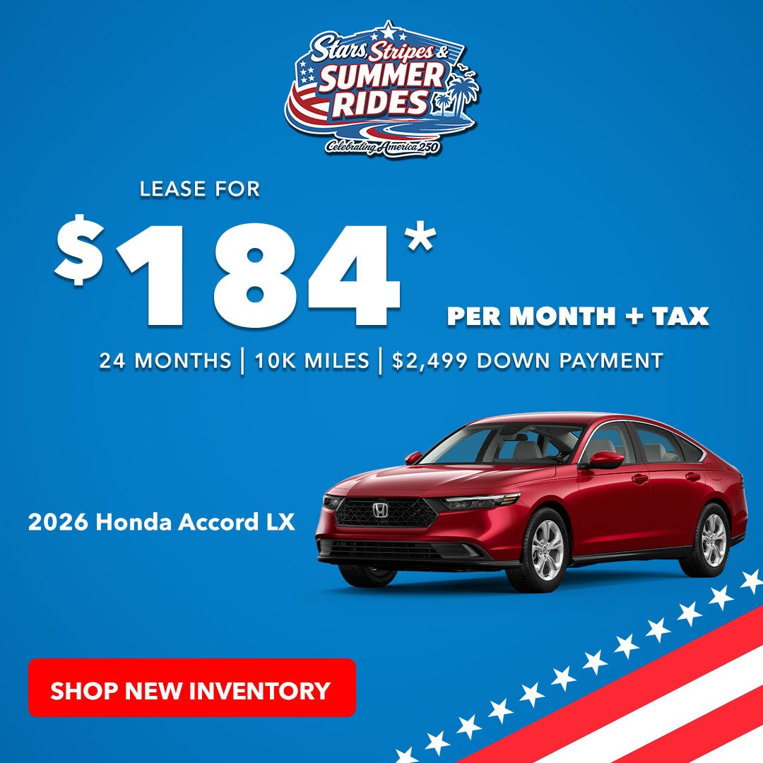 2026 Honda Accord LX: Lease - $184* /month + tax