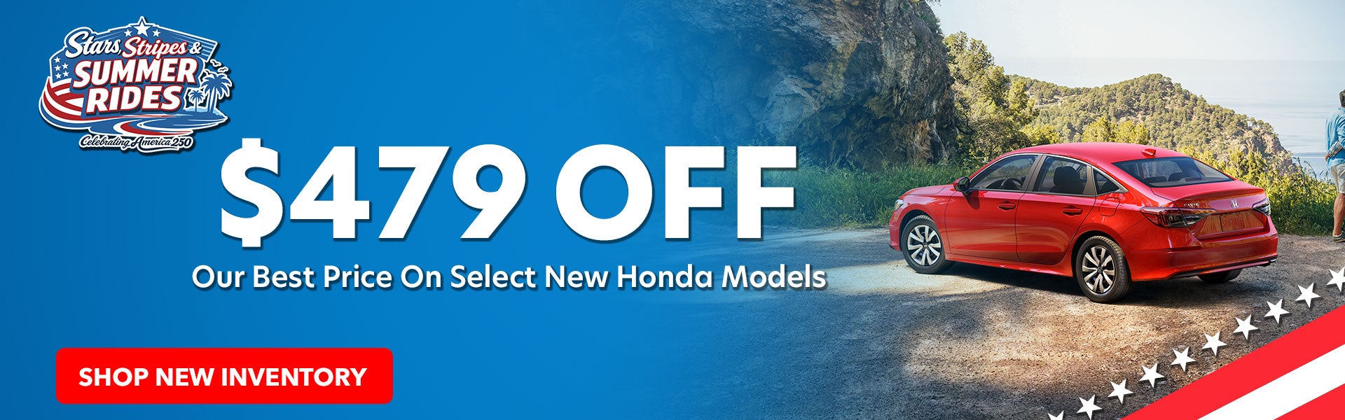 $479 Off Our Best Price on Select New Honda Models