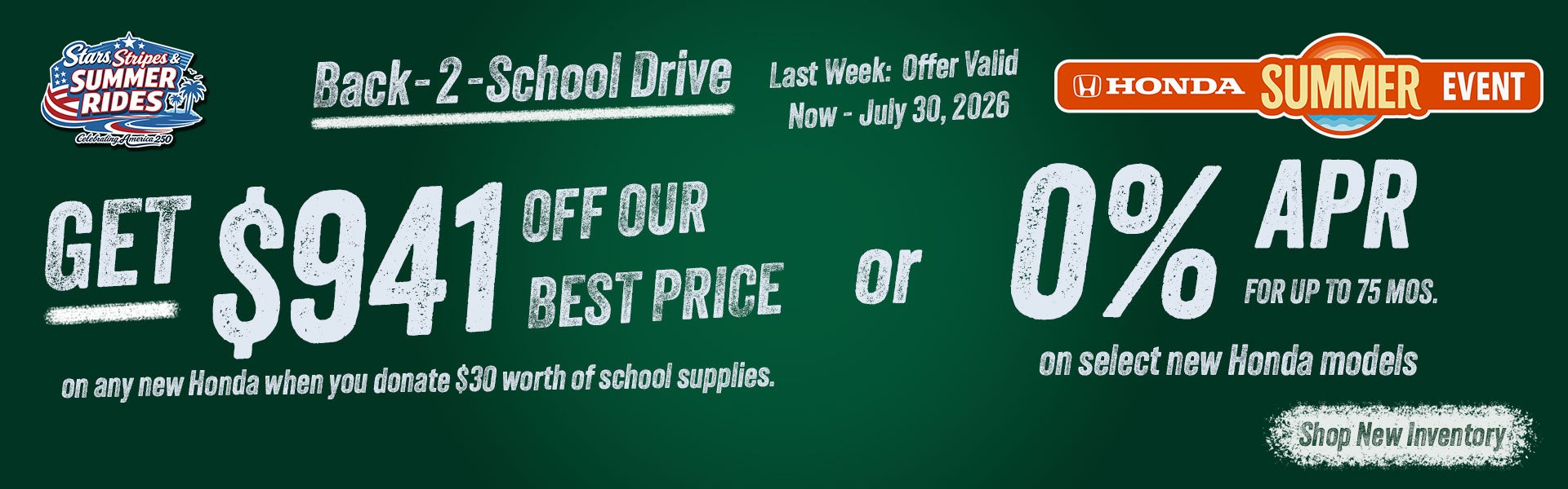 Get $941 Off or 0% APR for up to 75 Monhs