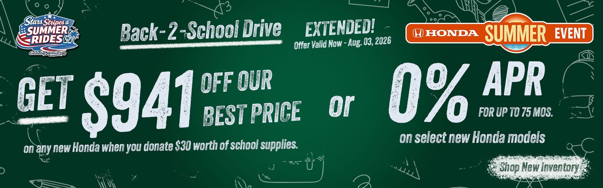 Get $941 Off or 0% APR for up to 75 Monhs